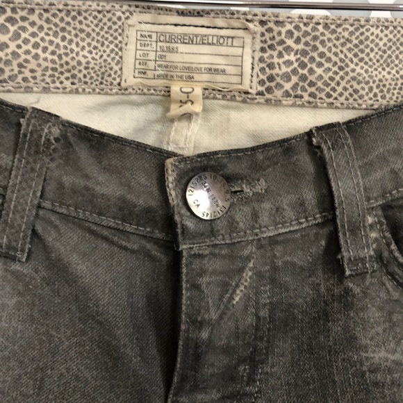 Current/elliottt gray snake pattern denim jeans - Picture 2 of 5